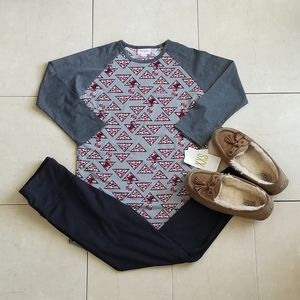 LuLaRoe Disney Minnie Mouse Randy Raglan T Shirt